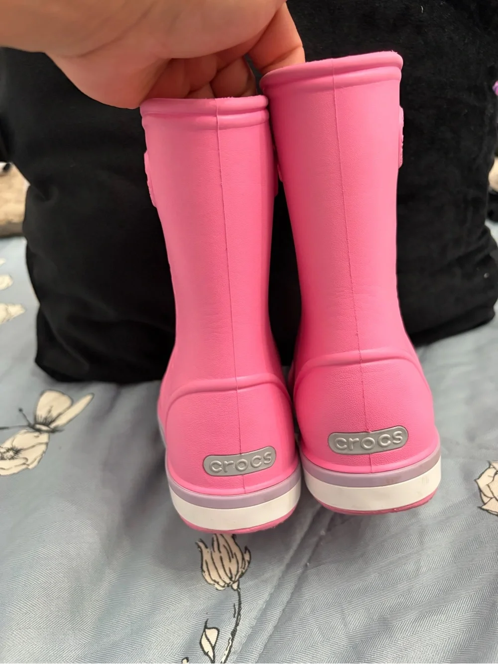 Crocs Kids' Pink Classic Rain Boots girls toddler girls size 12